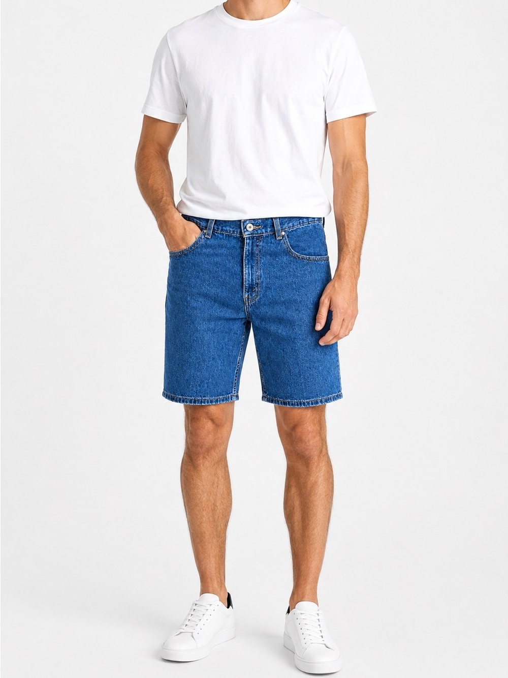Dockers Men’s Denim Shorts W30 Blue 100% Cotton Classic 5 Pocket
